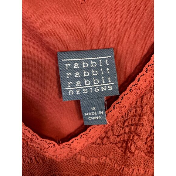 Rabbit Rabbit Rabbit Designs Coral Lace Dress Size 16 - Picture 3 of 6
